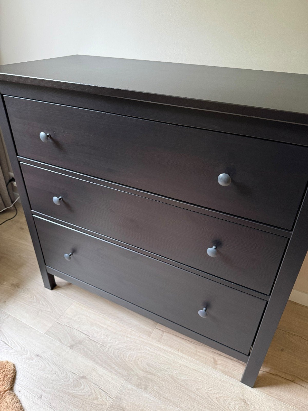 Hemnes Ikea zwarte ladekast en/of commode, Ophalen, Zo goed als nieuw, 3 of 4 laden, Minder dan 100 cm