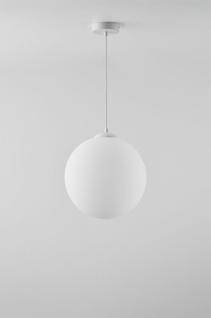 bol hanglamp met melkglas, 30 cm, wit, Ophalen of Verzenden, Nieuw, Glas, Minder dan 50 cm