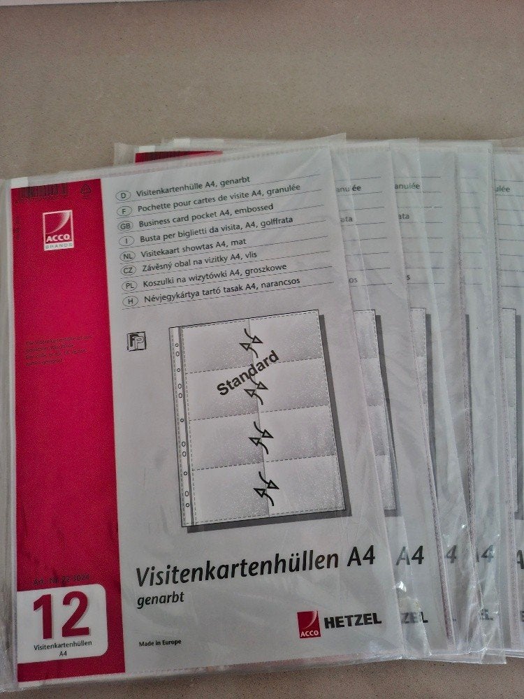 Hetzel visite kaarten inschuifmappen(evt. 5 stuks), Ophalen of Verzenden, Nieuw
