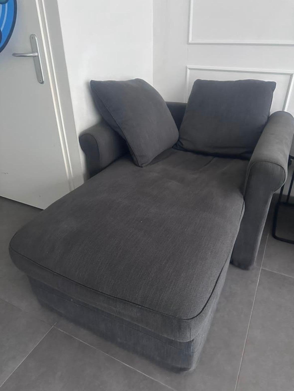 grijze IKEA GRONLID chaise loungue bank, Huis en Inrichting, Banken | Sofa's en Chaises Longues, Ophalen, Modern, Comfortabel