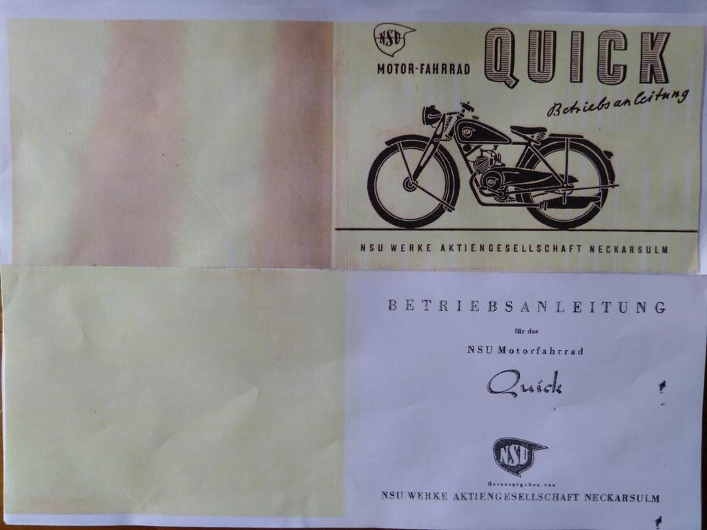 NSU QUICK 98 CC, Motoren, Ophalen of Verzenden, Overige merken