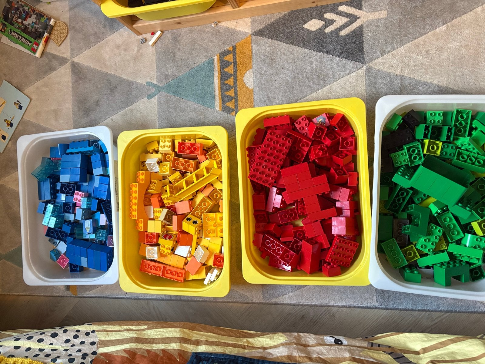 Grote partij Duplo blokken - circa 400 stuks met grondplaat, Ophalen of Verzenden, Gebruikt, Losse stenen, Duplo