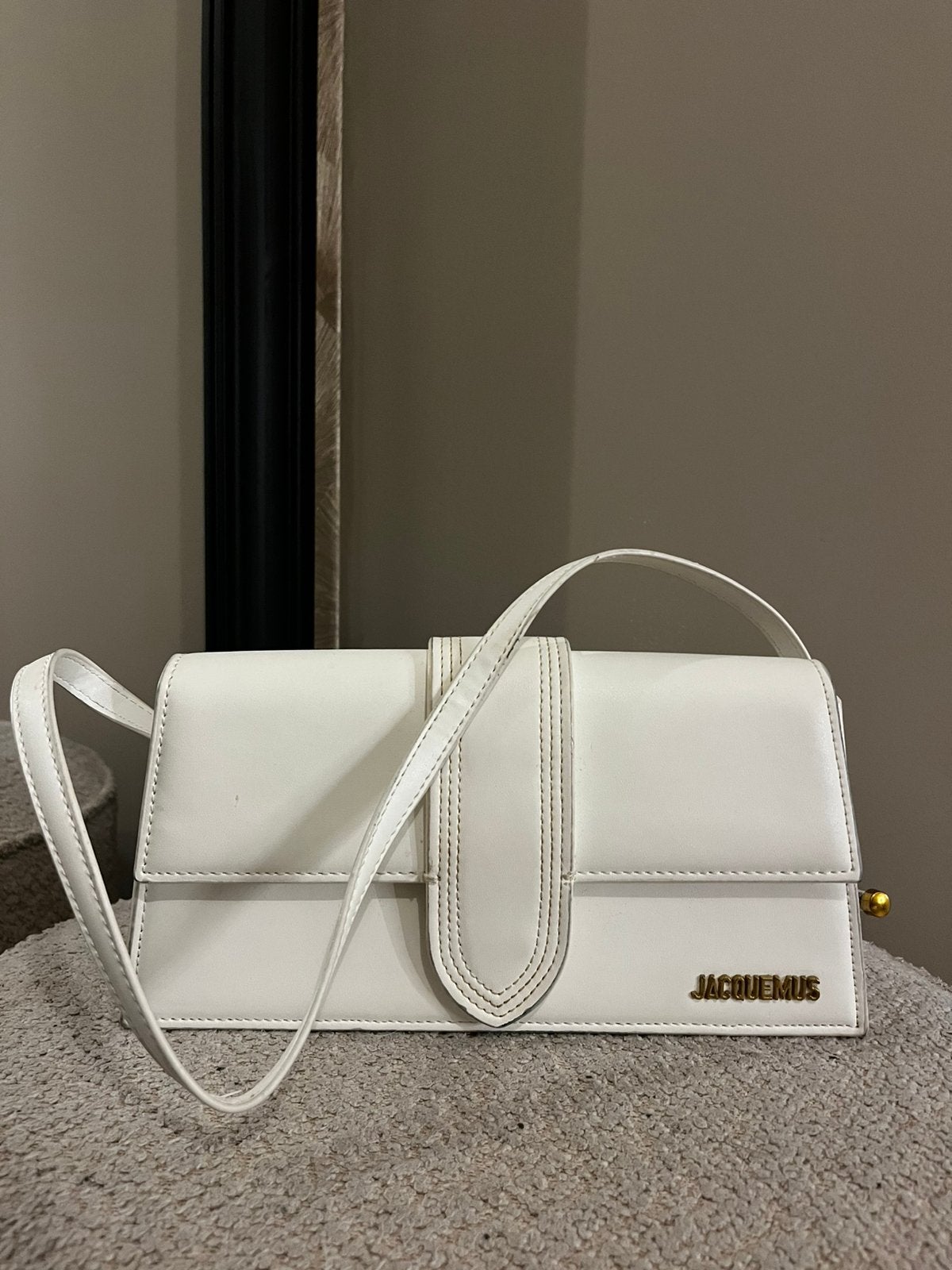 Jacquemus tasje, Ophalen of Verzenden, Gebruikt, Wit, Avondtasje