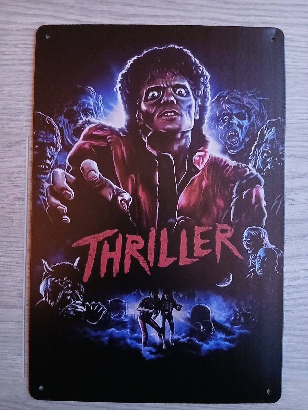Michael Jackson Thriller 20x30 cm Metalen Reclamebord, Verzamelen, Ophalen of Verzenden, Nieuw, Poster, Artwork of Schilderij
