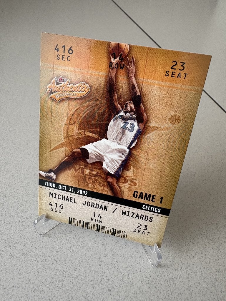 Michael Jordan card, Fleer Authentic 2002-03, Verzenden, Nieuw, Buitenlandse clubs, Spelerskaart