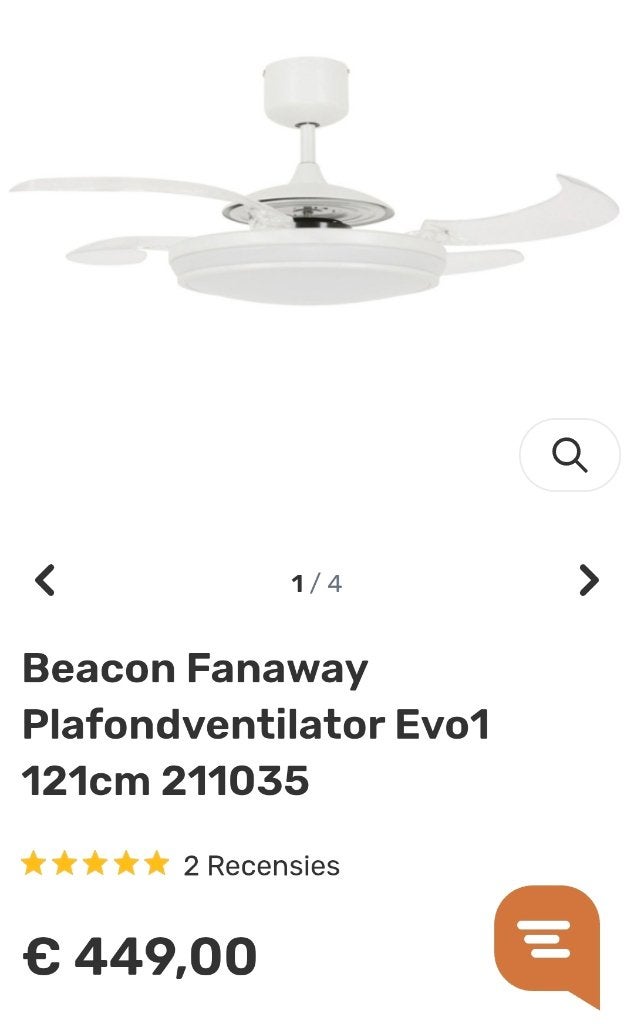 Plafondventilator nieuw, Ophalen, Nieuw