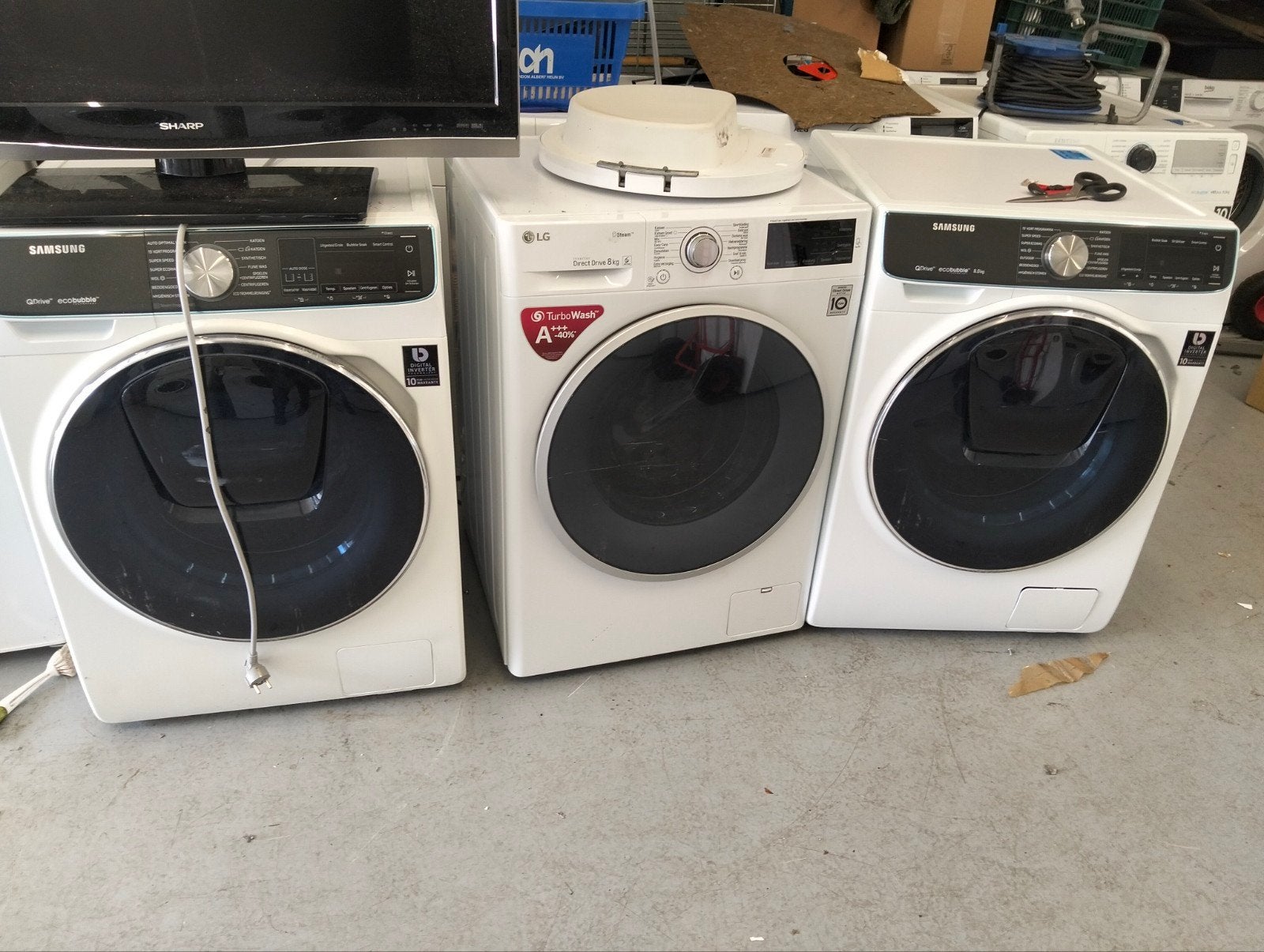 Partij defecte wasmachines en drogers 8 st, Niet van toepassing voor defecte partij, Ophalen of Verzenden, Diverse (Samsung, LG, AEG, Beko)