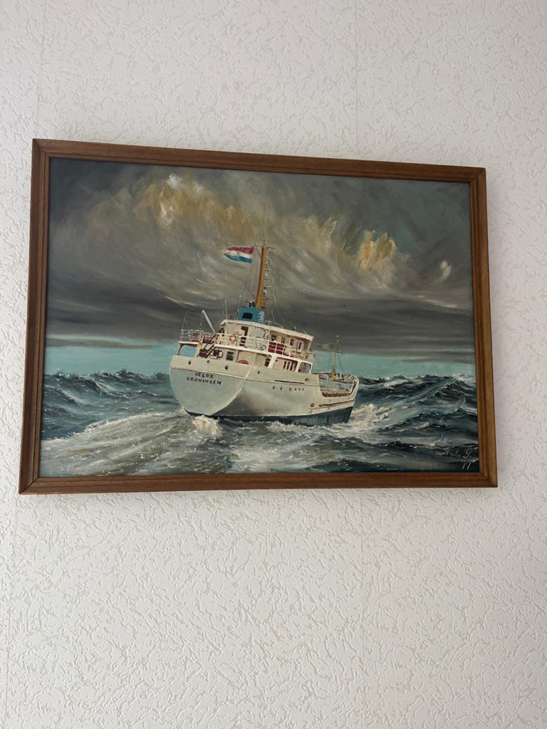 Schilderij 'Velox Groningen' door Niels T. (1977) 73/54, Ophalen of Verzenden