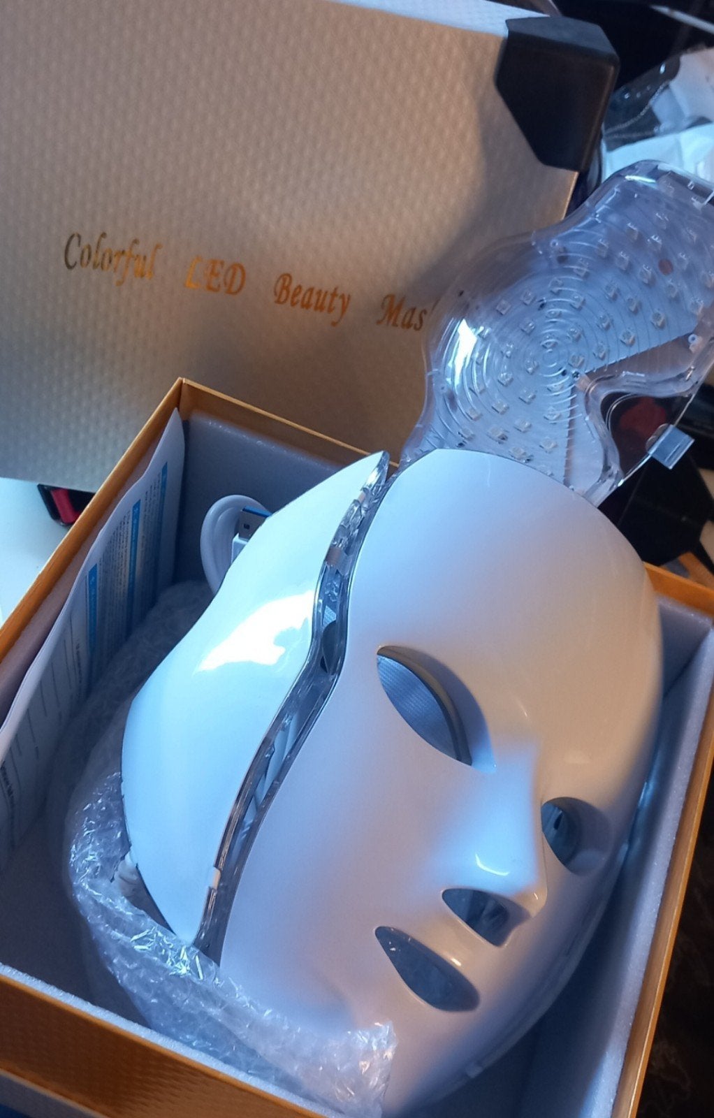 LED LICHTTHERAPIE MASKERS MET HALS-KAP, Ophalen, Nieuw, Handen en Nagels