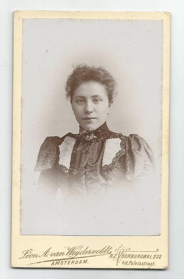 CDV Weijderveldt  Amsterdam, Gebruikt, Foto, Ophalen of Verzenden, Voor 1940