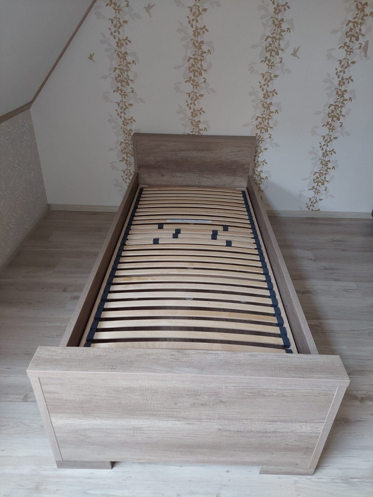 Eenpersoonsbed met uitschuifbare lade, 90 cm, Eenpersoons, Bruin, Ophalen of Verzenden