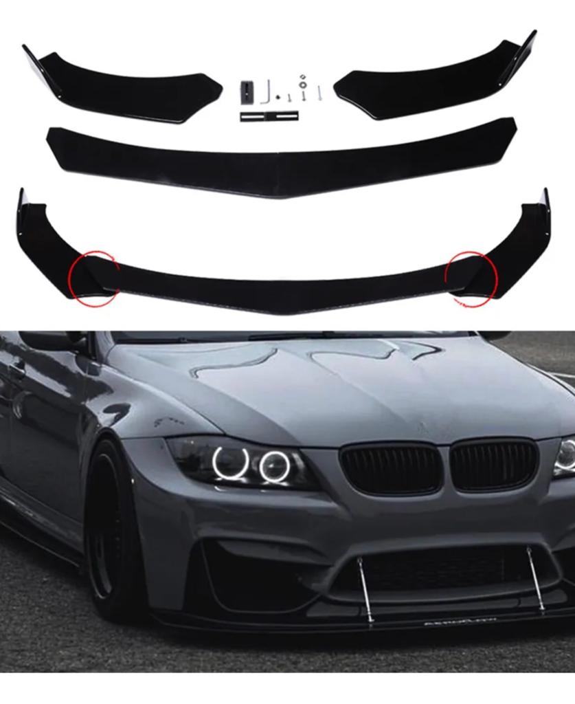 BMW 3-serie Bumperlip glans zwart E46 E90 E91 E93 F30 F31, Auto diversen, Tuning en Styling, Ophalen of Verzenden, H, H, H