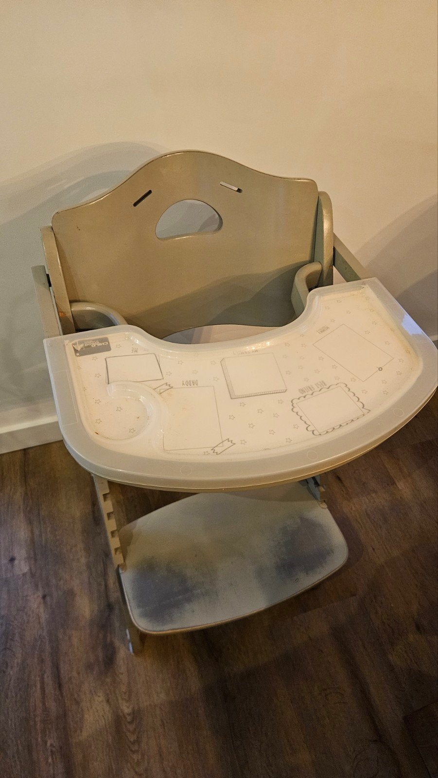 Mooie meegroeistoel, kinderstoel van child wood, Ophalen, Gebruikt, Meegroeistoel, Afneembaar eetblad