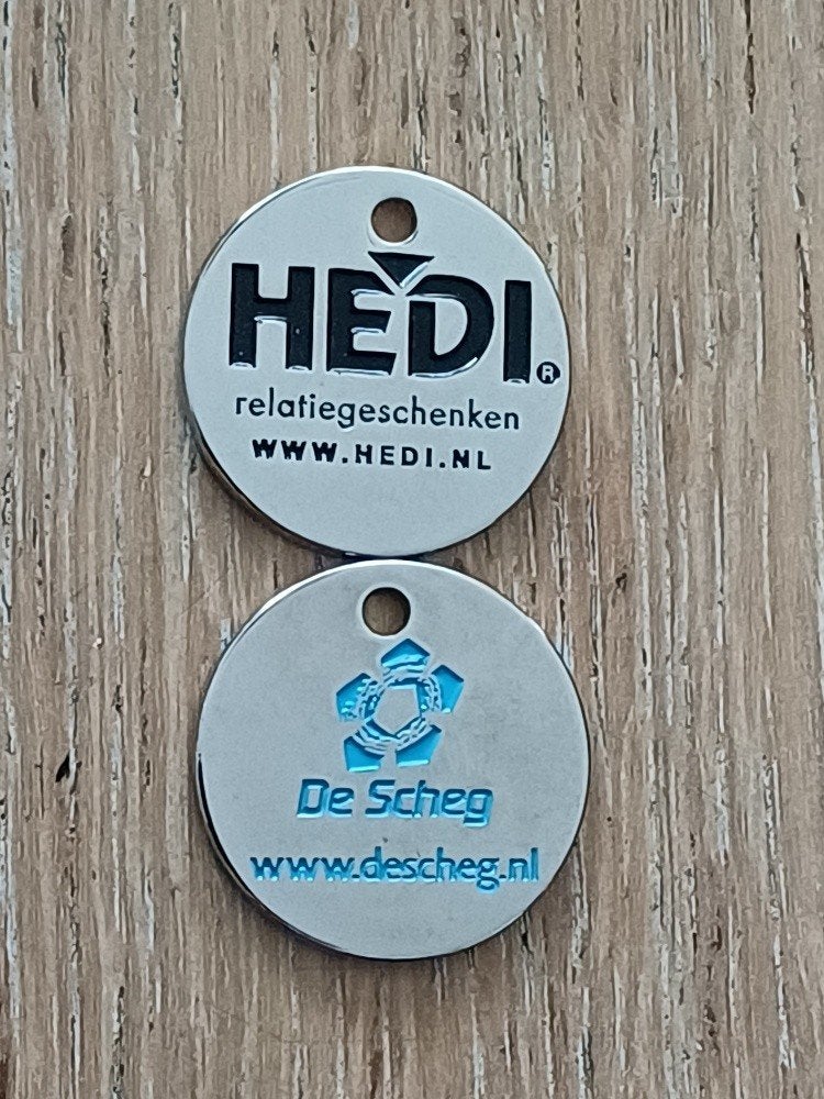 1 winkelwagenmuntje De Scheg Hedi winkelwagenmunt, Ophalen of Verzenden