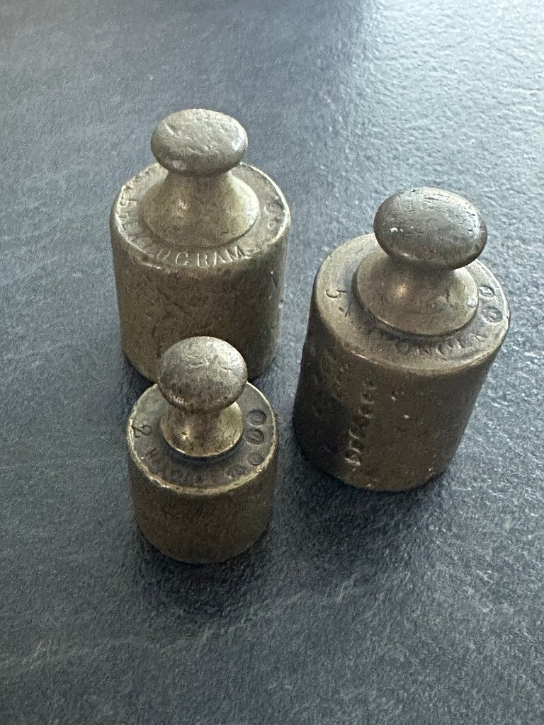 Antieke messing ijkgewichten, Ophalen of Verzenden
