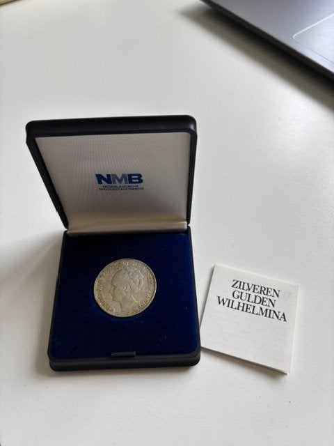 Zilveren guldenmunt Wilhelmina, 1 gulden, Verzenden, Zilver, Koningin Wilhelmina