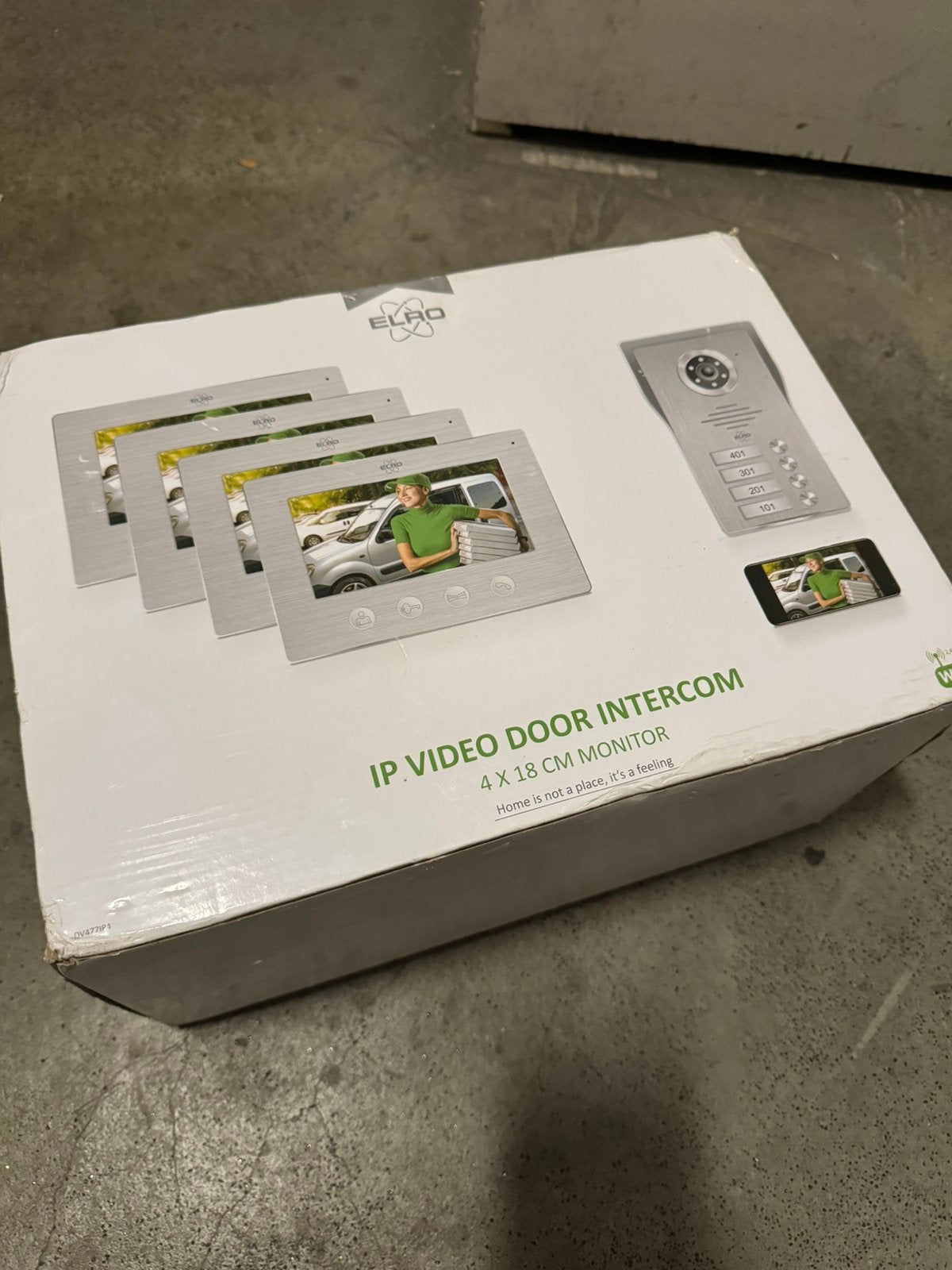 ELRO DV477IP4 IP Video Deurintercom 4 appartementen Nieuw, Ophalen of Verzenden, Nieuw