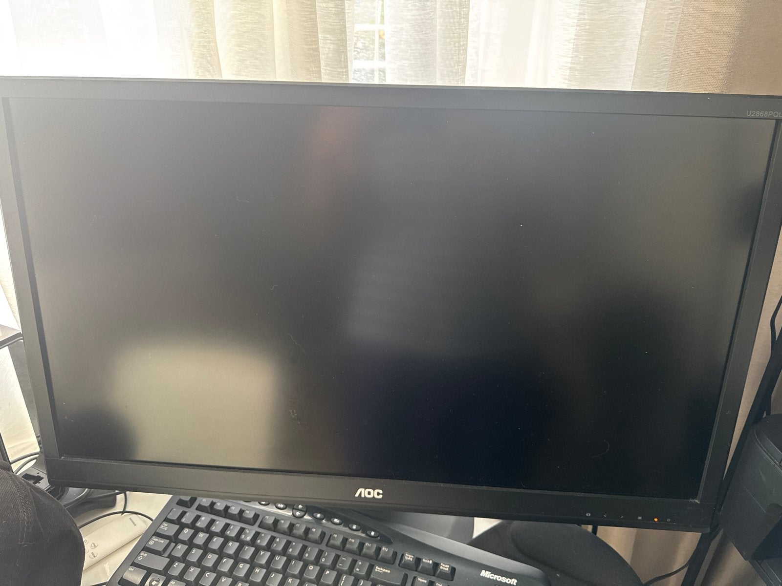 AOC U2868PQU 4K Monitor - Zo goed als nieuw, Ophalen of Verzenden, Zo goed als nieuw, Ultra HD (4K), 60 Hz of minder