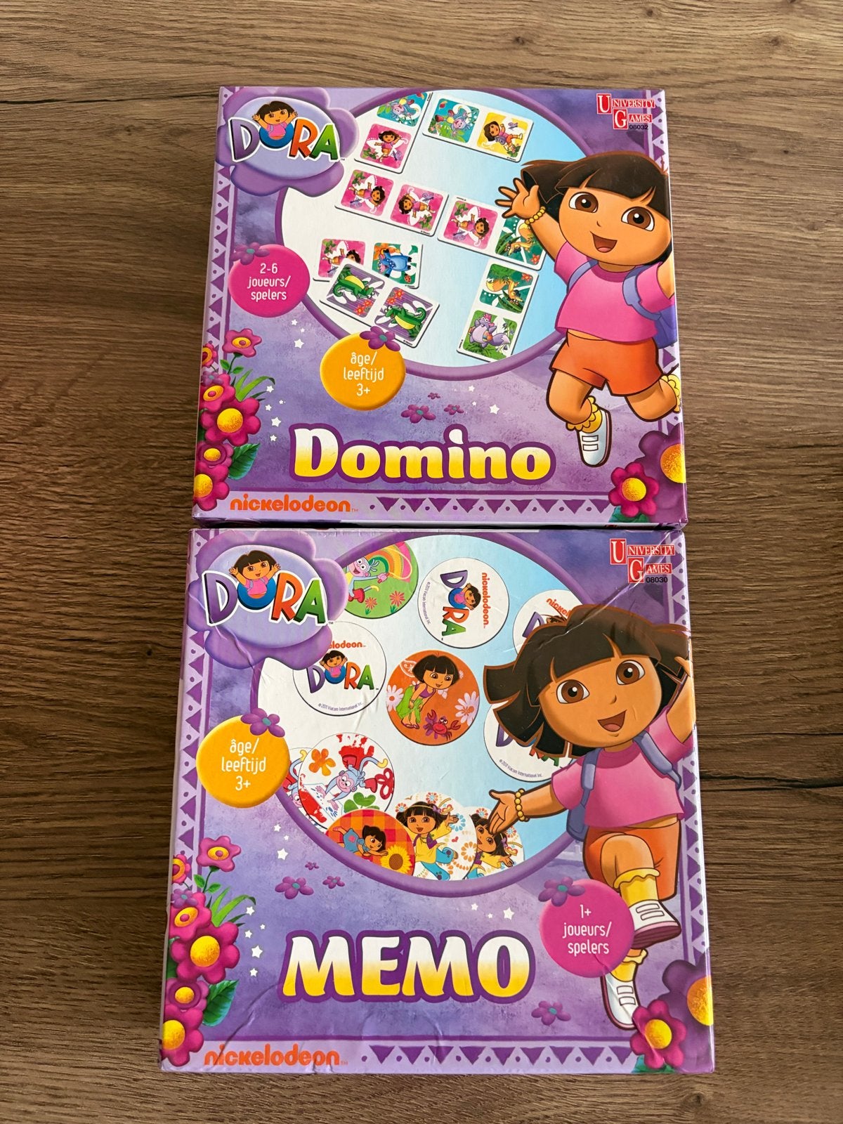 Dora Memo en Domino Spellen - Gebruikt maar goede staat, Hobby en Vrije tijd, Ophalen, Gebruikt