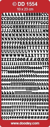 Doodey DD 1554 letters & cijfers zilver stickervel, Ophalen of Verzenden, Nieuw, Sticker