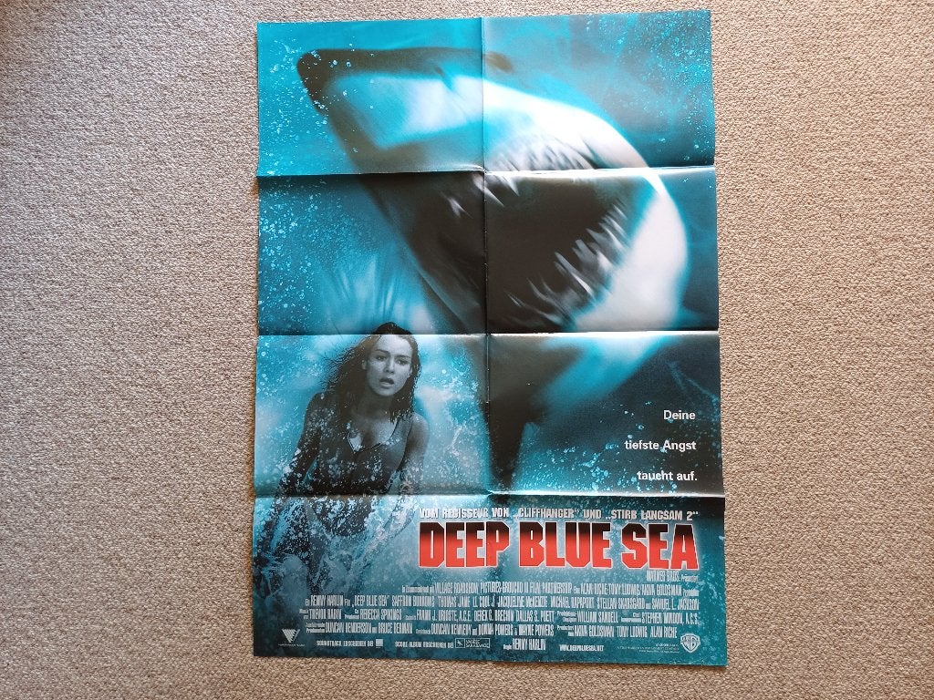 DEEP   BLUE   SEA     filmposter**., Verzenden, A1 t/m A3, Film en Tv, Rechthoekig Staand