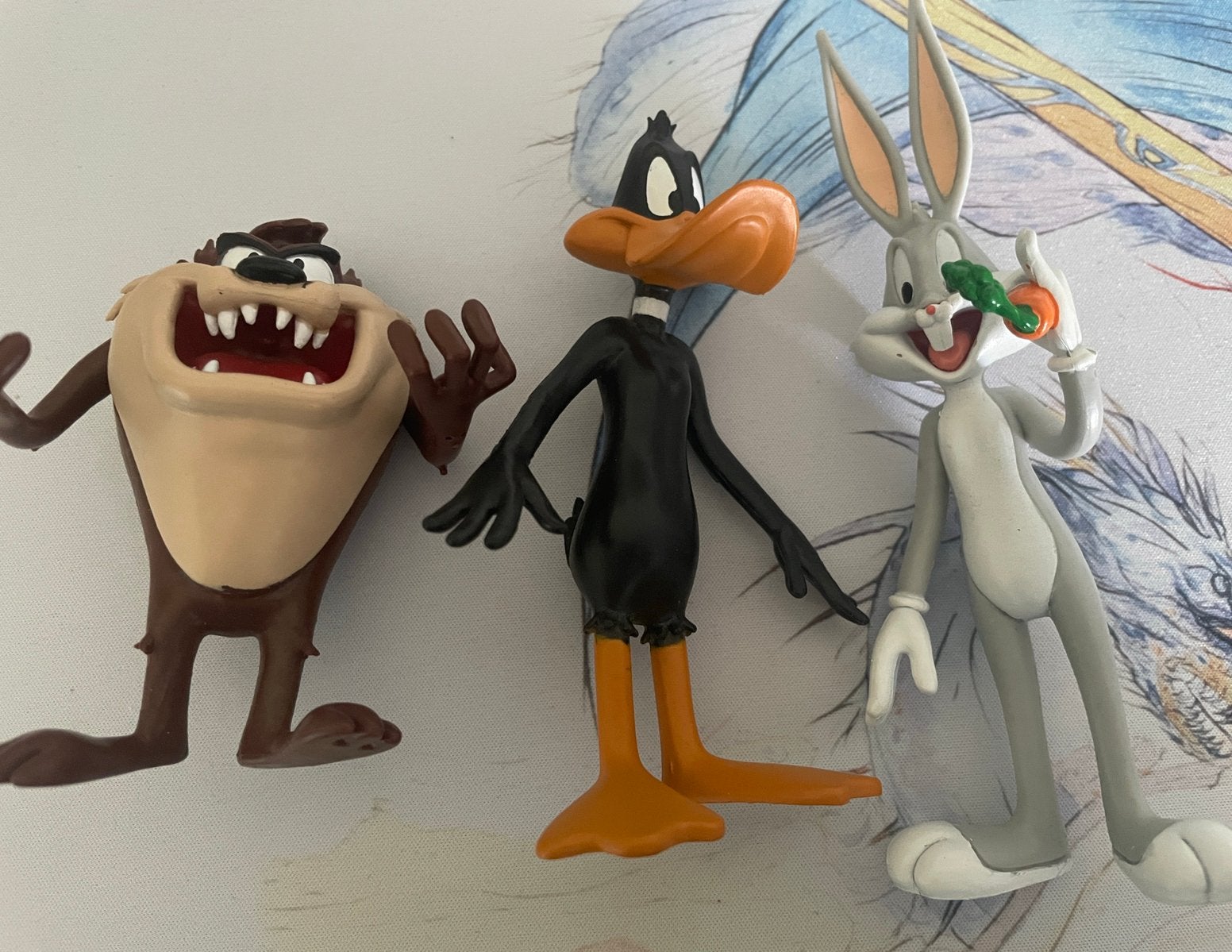 Looney tunes buigbare figuren daffy taz bugs, Verzamelen, Stripfiguren, Ophalen of Verzenden, Looney Tunes, Gebruikt, Beeldje of Figuurtje