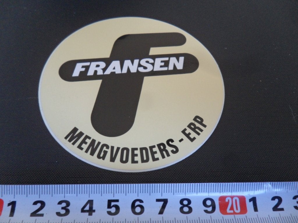 sticker Erp FRANSEN Mengvoeders  logo, Ophalen, Zo goed als nieuw
