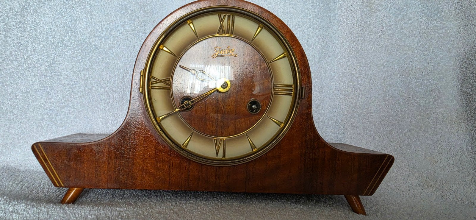 vintage schouwklok van het Duitse merk Juba, Ophalen of Verzenden