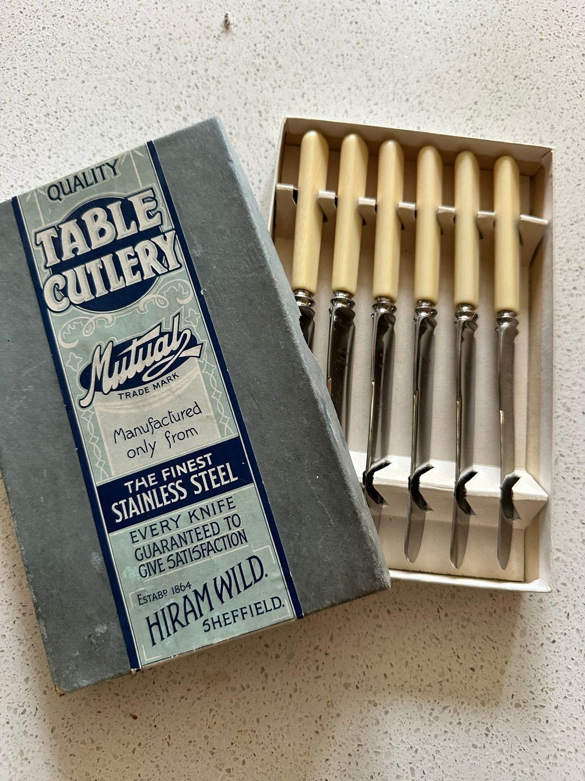 Vintage Hiram Wild Sheffield Tafelbestek - Roestvrij Staal, Antiek en Kunst, Ophalen of Verzenden