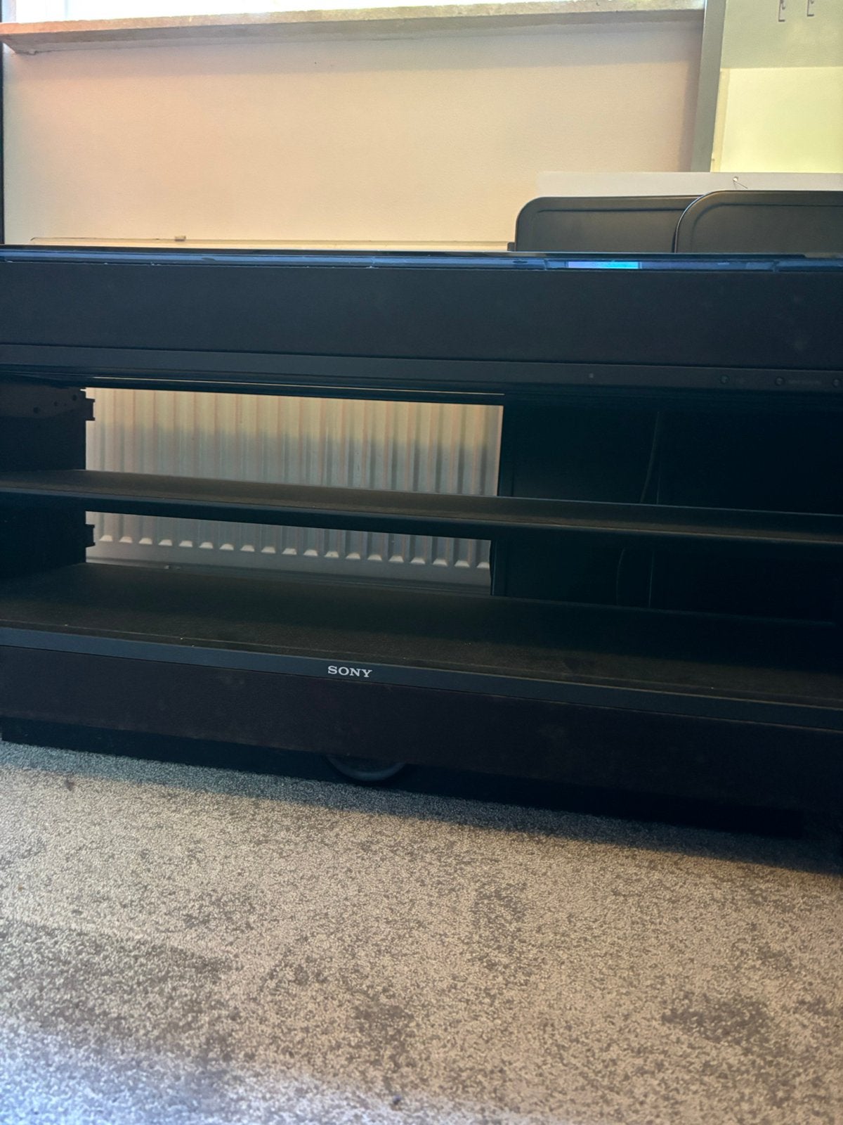Tv cq audio meubel met spiegel glasplaat