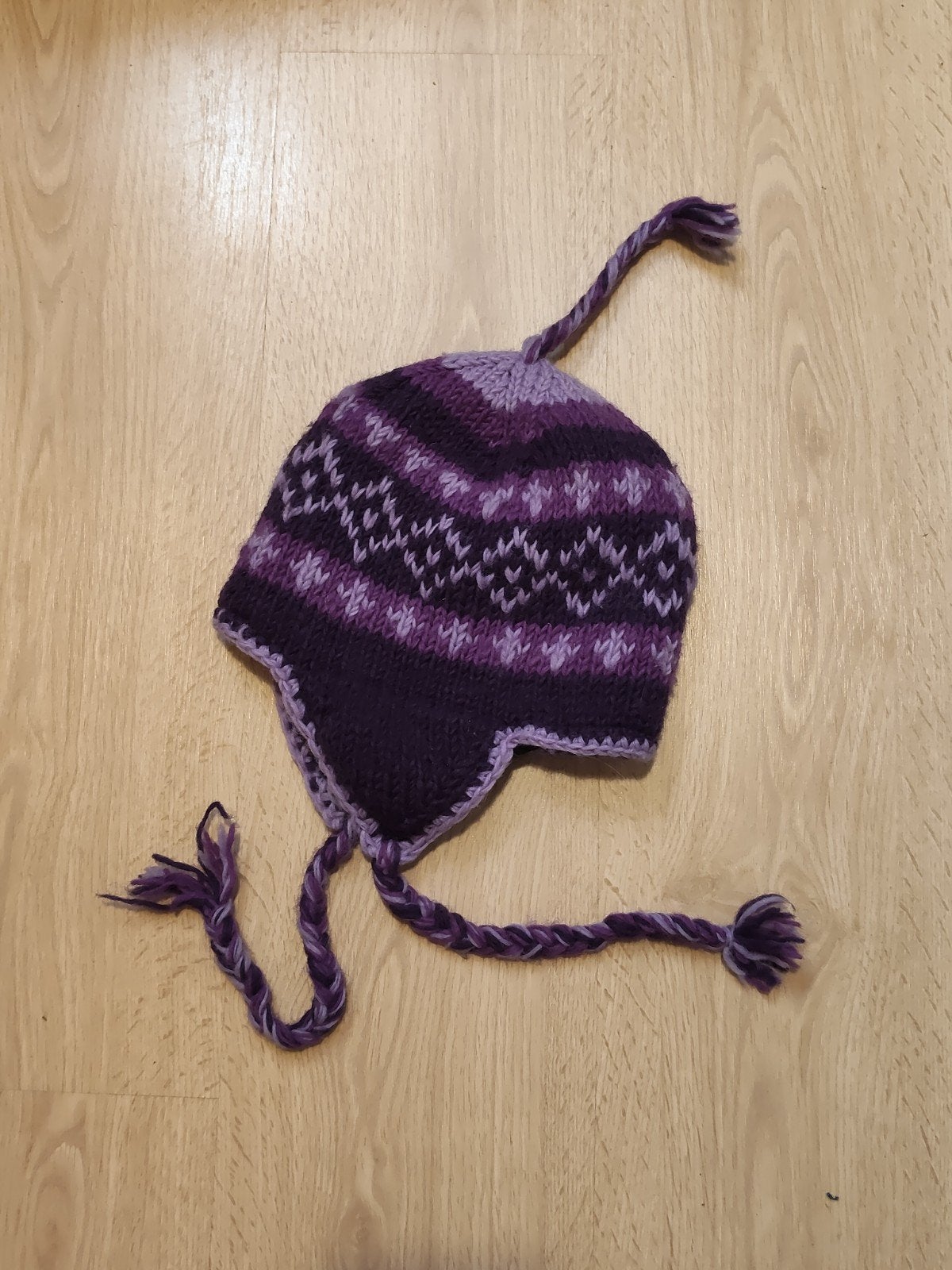 Nepalese wollen muts met fleece voering, Ophalen of Verzenden, Zo goed als nieuw, Maat 38/40 (M)