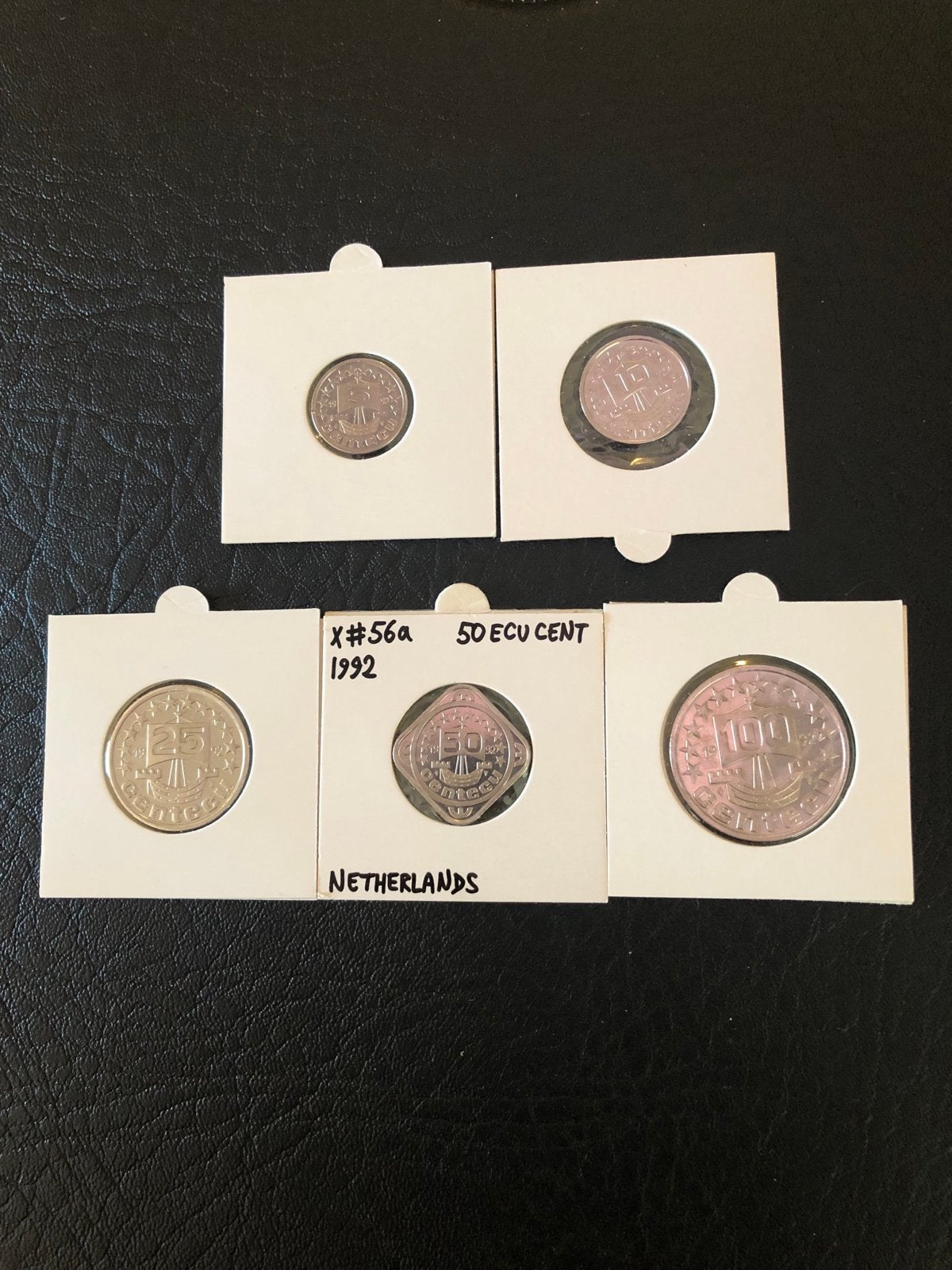 Set van 5 Ecu munten, 1992, Nederland, Postzegels en Munten, Ophalen of Verzenden, Overige waardes, Setje