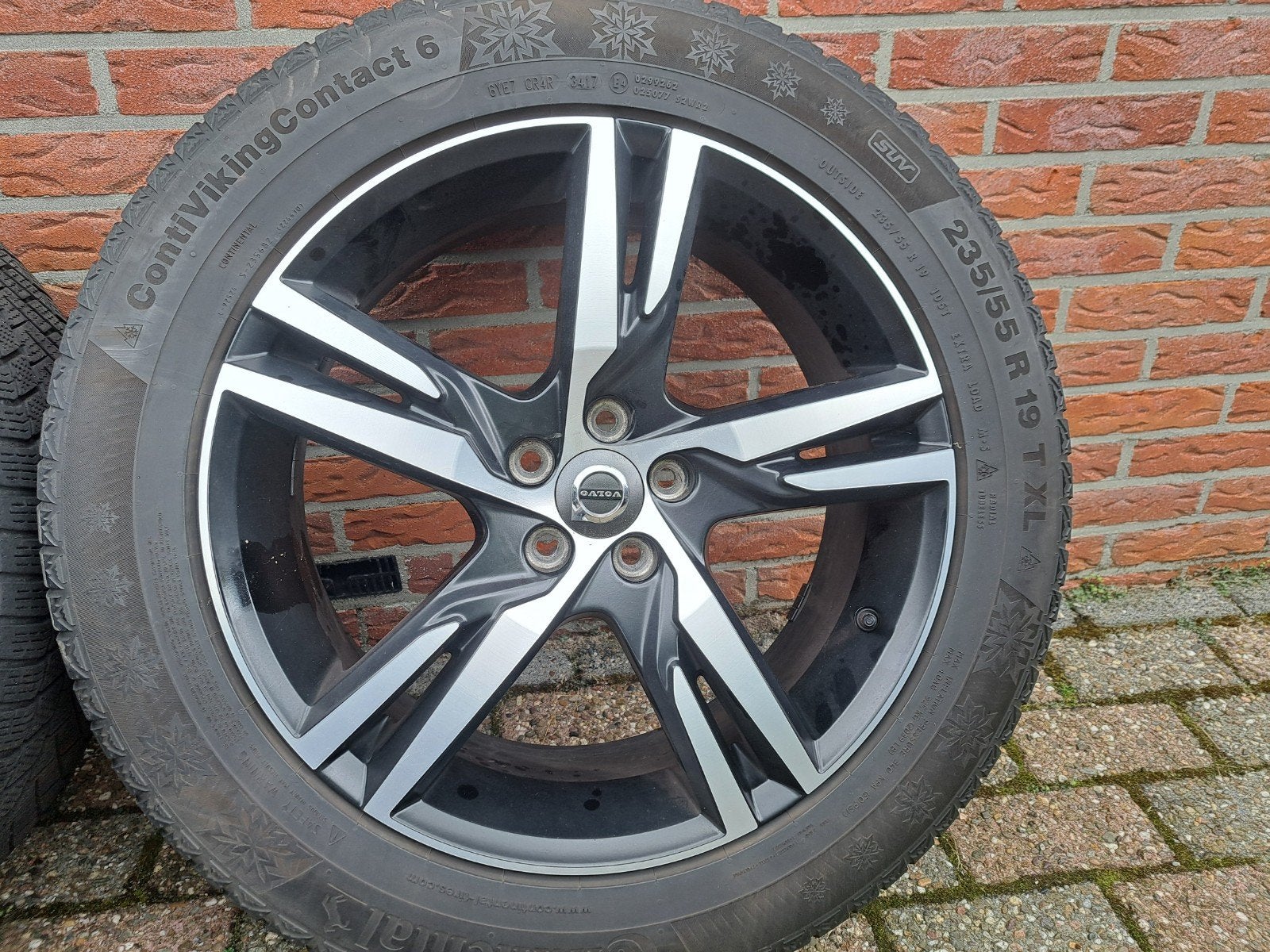Volvo XC 60   19 inch velgen met Continental winterbanden, Auto-onderdelen, Banden en Velgen, Banden en Velgen, Winterbanden, 19 inch