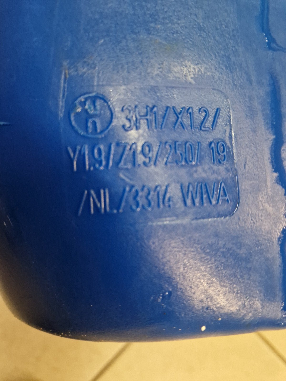 Blauwe jerrycan - 5 liter, Auto diversen, Ophalen