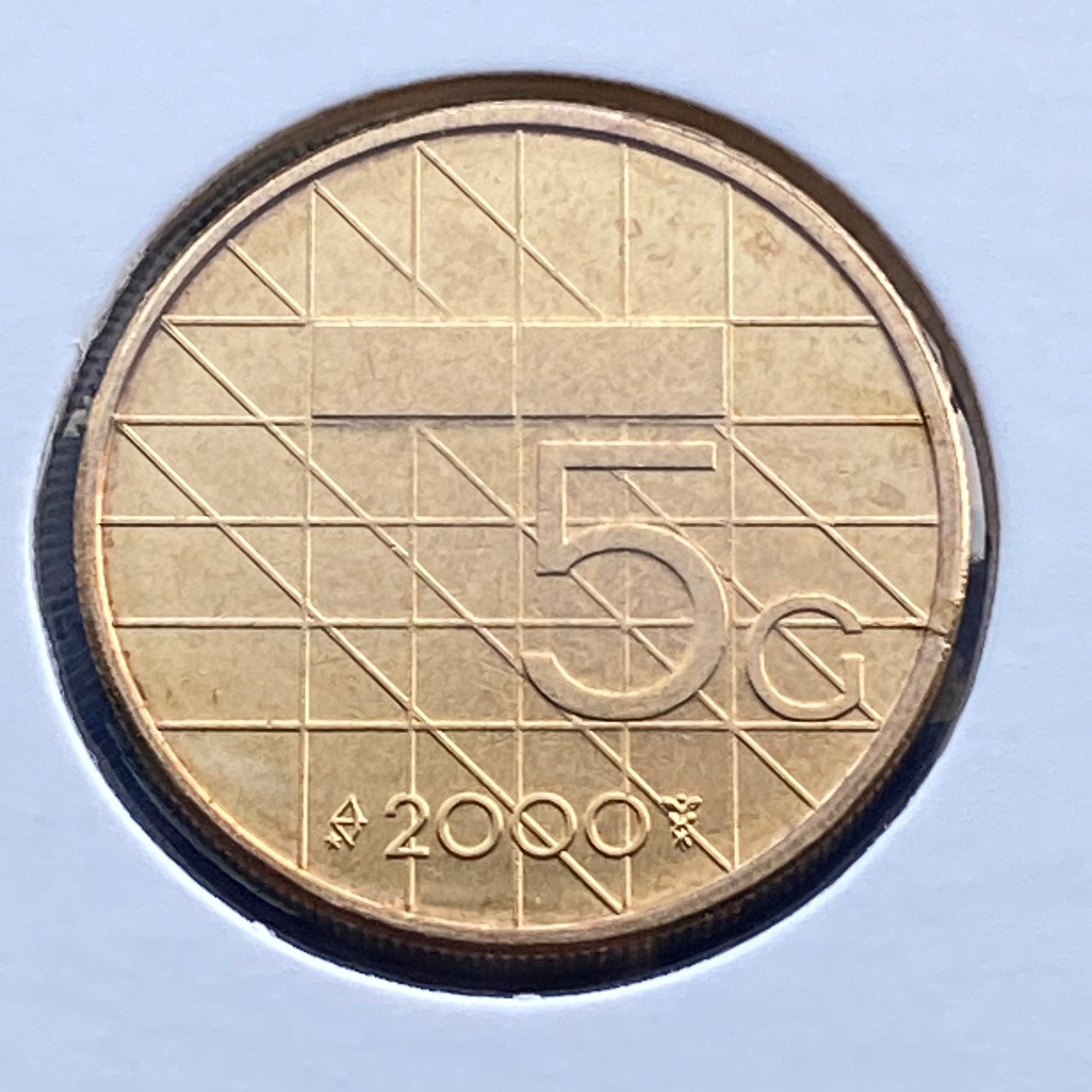 5 Gulden uit de eeuwwisseling 2000 van Beatrix, Verzenden, Koningin Beatrix, 5 gulden, Losse munt