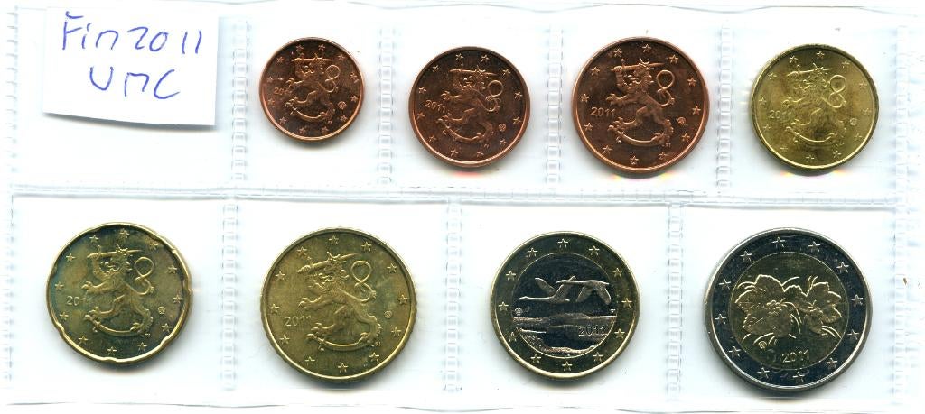 Euro Jaarsets Finland 2025 t/m 2011 - UNC Sets, Verzenden, Finland, Overige waardes, Setje