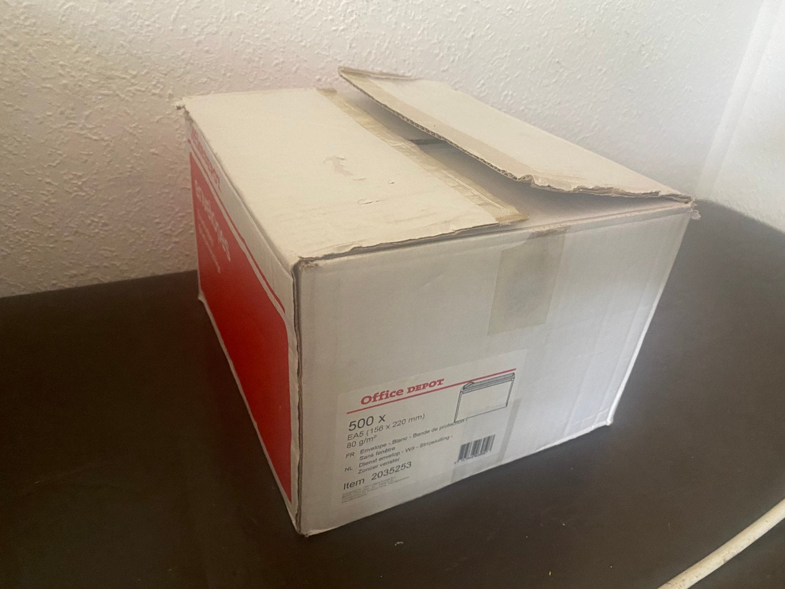 Doos Office Depot enveloppen 500 stuks EA5 (A5)stripsluiting, Ophalen of Verzenden, Nieuw