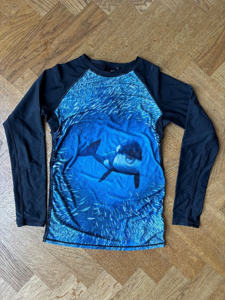 UV-shirt Molo, maat 146-152 met orca-print, Gebruikt, Molo, Jongen of Meisje, Sport- of Zwemkleding