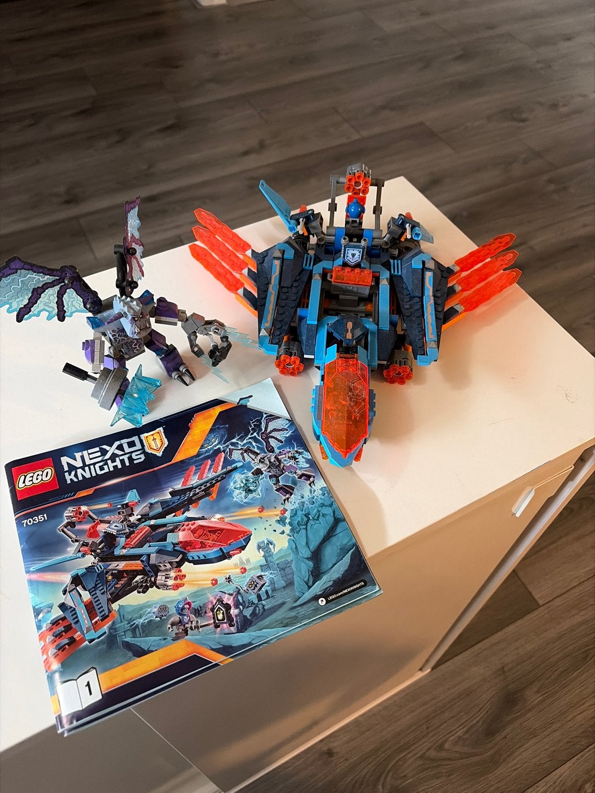 LEGO Nexo Knights 70351 Clay's Falcon Fighter Blaster, Gebruikt, Lego, Ophalen of Verzenden, Compleet