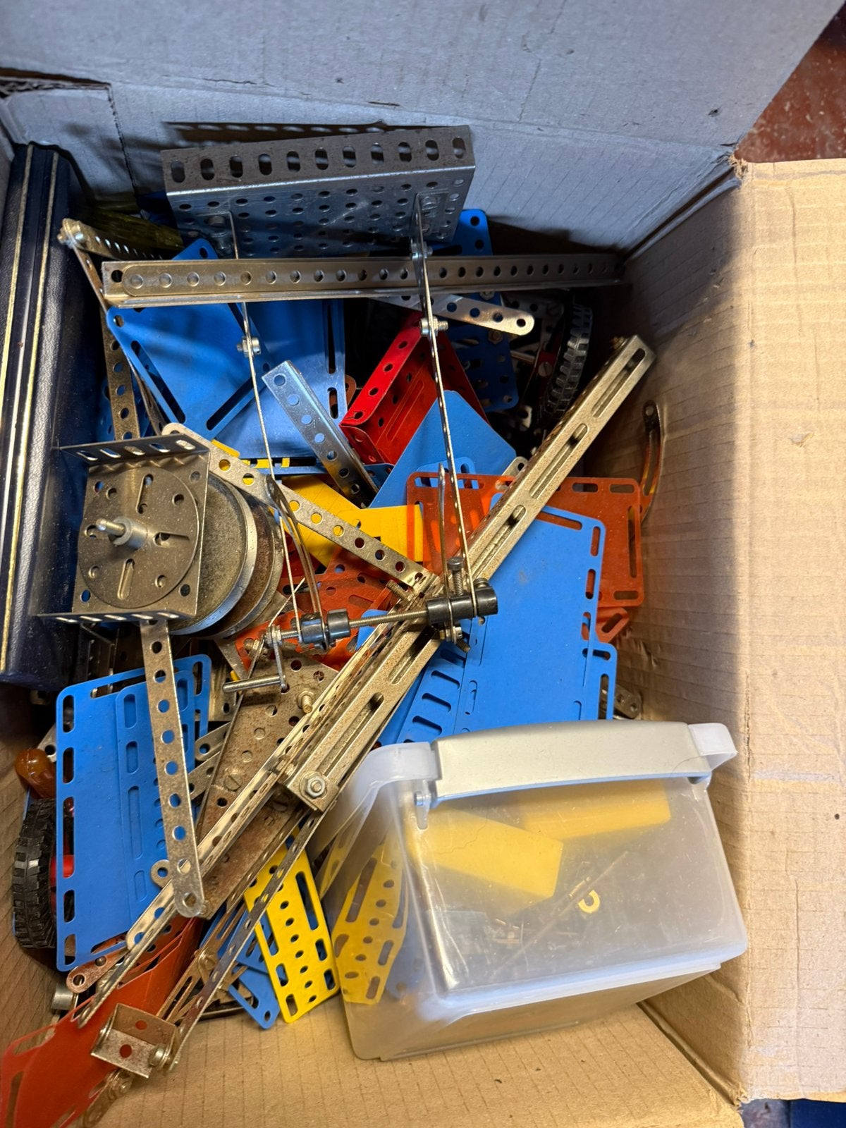 Doos met meccano/ constructor bouwdoos, Ophalen of Verzenden, Gebruikt