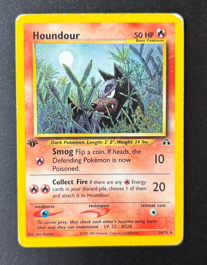 Houndour 1st Ed. Pokemon Neo Discovery, Ophalen of Verzenden, Zo goed als nieuw