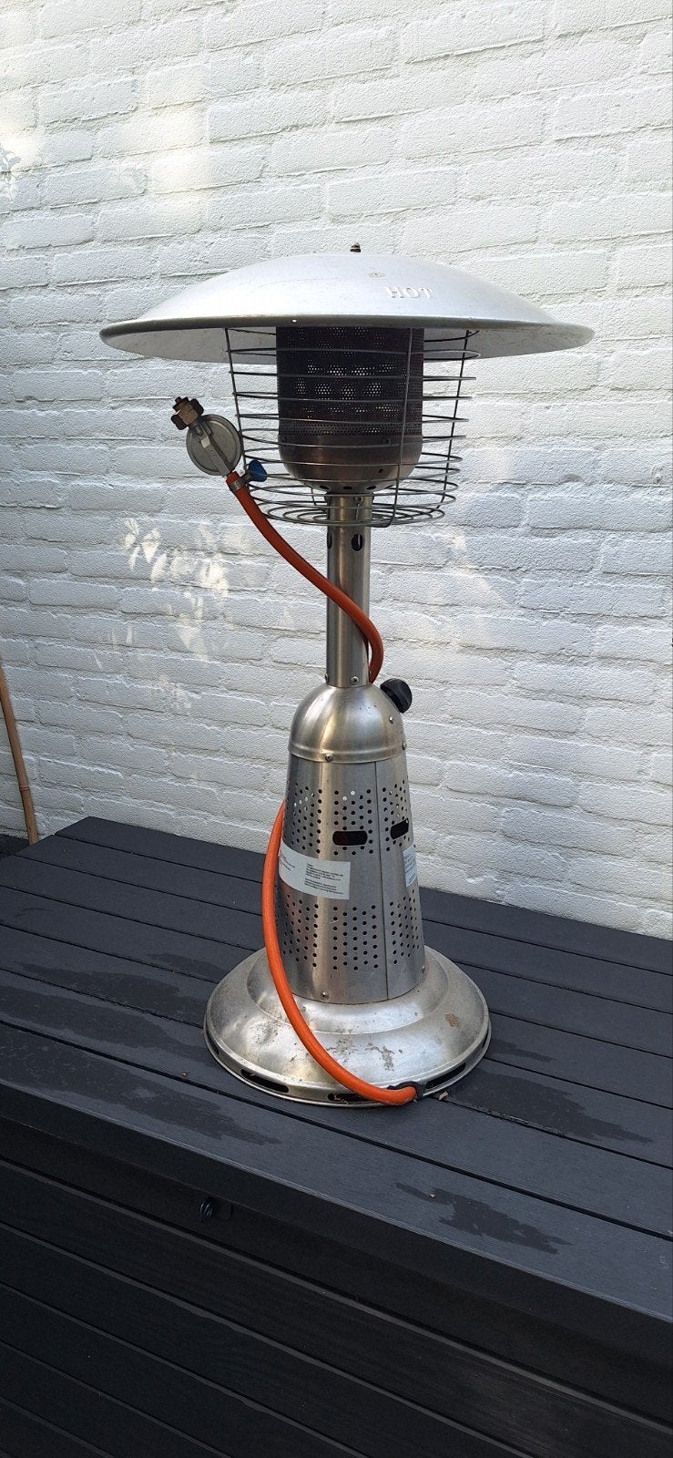 Heater terrasverwarmer tafelmodel 4,5kW afm. H92 x B51, Tuin en Terras, Ophalen, Gebruikt, Waterbestendig, Vloer