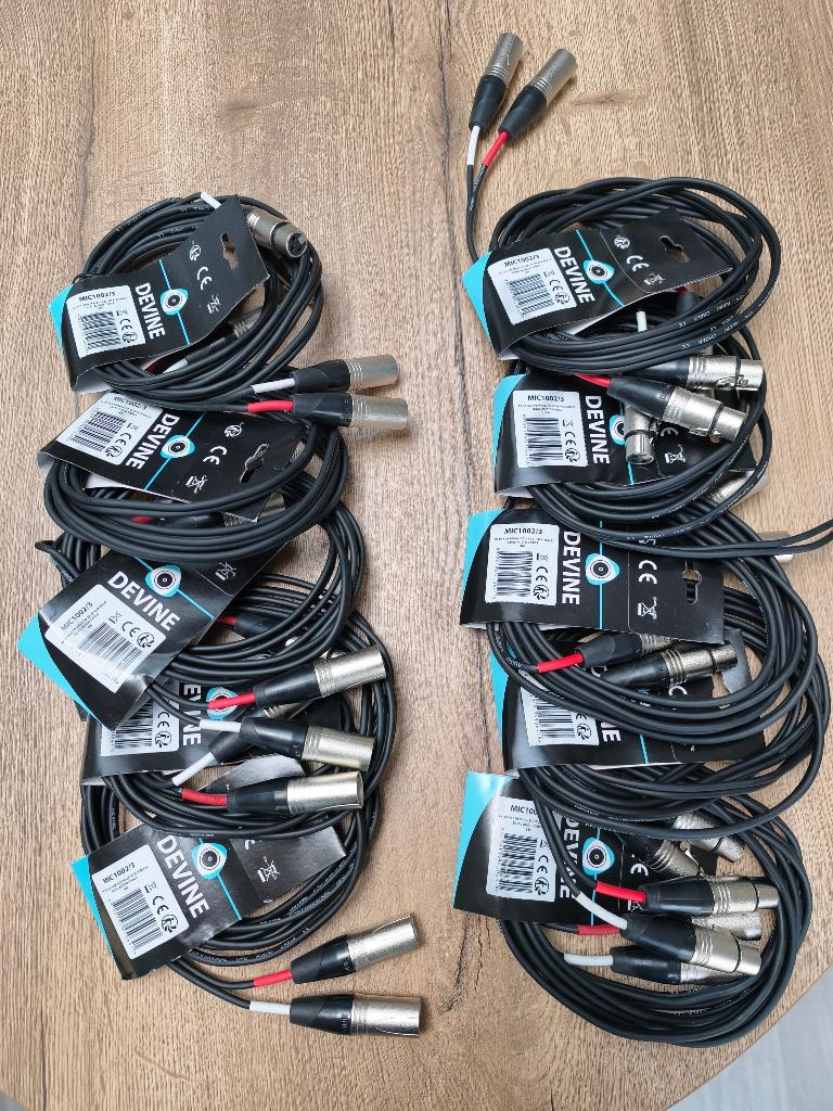 14st Devine xlr kabels nieuw, Ophalen, Nieuw, Apparatuur