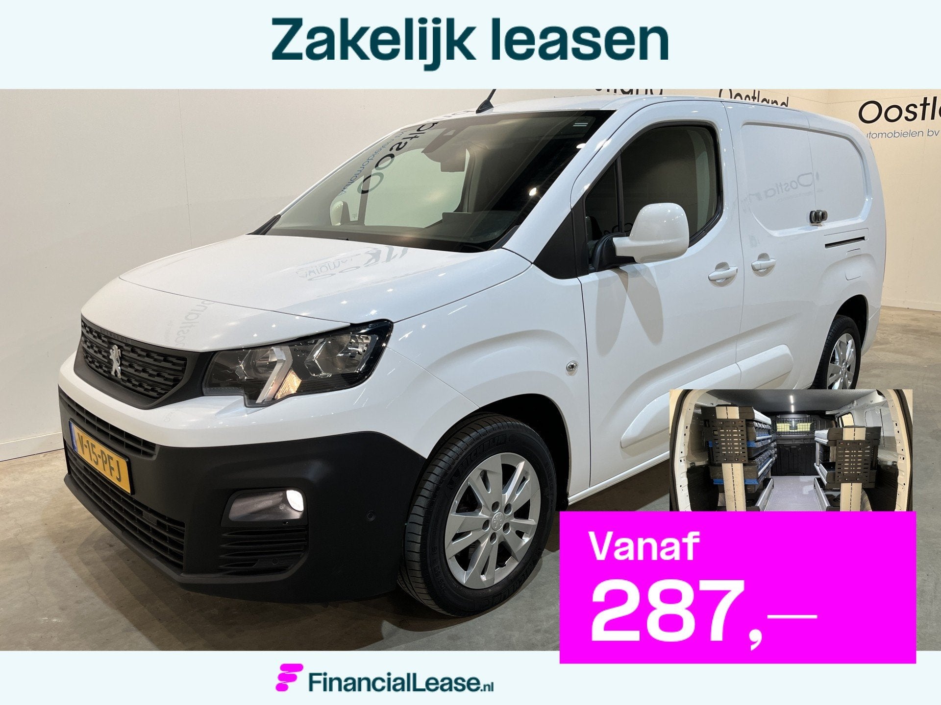 Peugeot Partner 1.5 BlueHDI 130 PK L2 Automaat Servicebus /, Stof, 4 cilinders, Met garantie (alle), Wit
