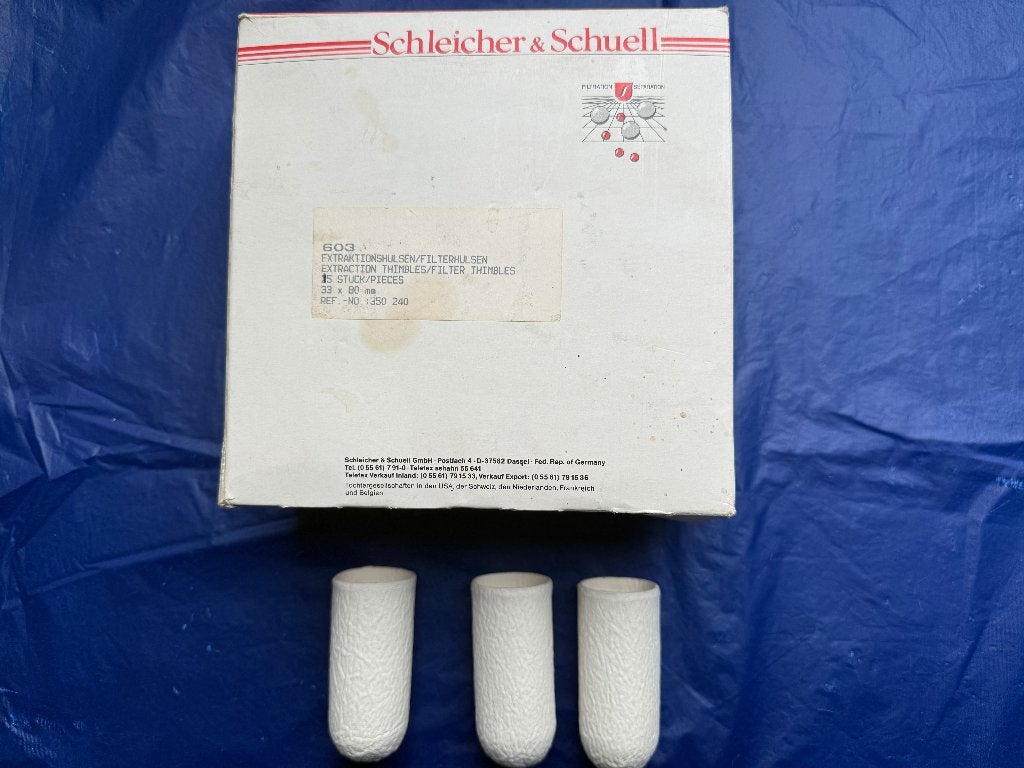 15 Cellulose extractiehulzen voor soxhlet(laboratorium), Ophalen of Verzenden, Nieuw
