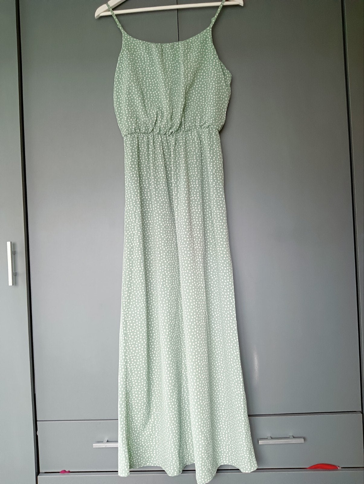 lichtgroen/witte stippen lange zomerjurk mt 34 van Only, Only, Ophalen of Verzenden, Zo goed als nieuw, Maat 34 (XS) of kleiner