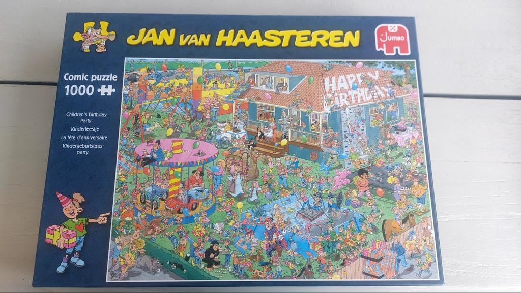 Jan van Haasteren,  kinderfeestje, Hobby en Vrije tijd, Denksport en Puzzels, Ophalen of Verzenden, 500 t/m 1500 stukjes, Zo goed als nieuw