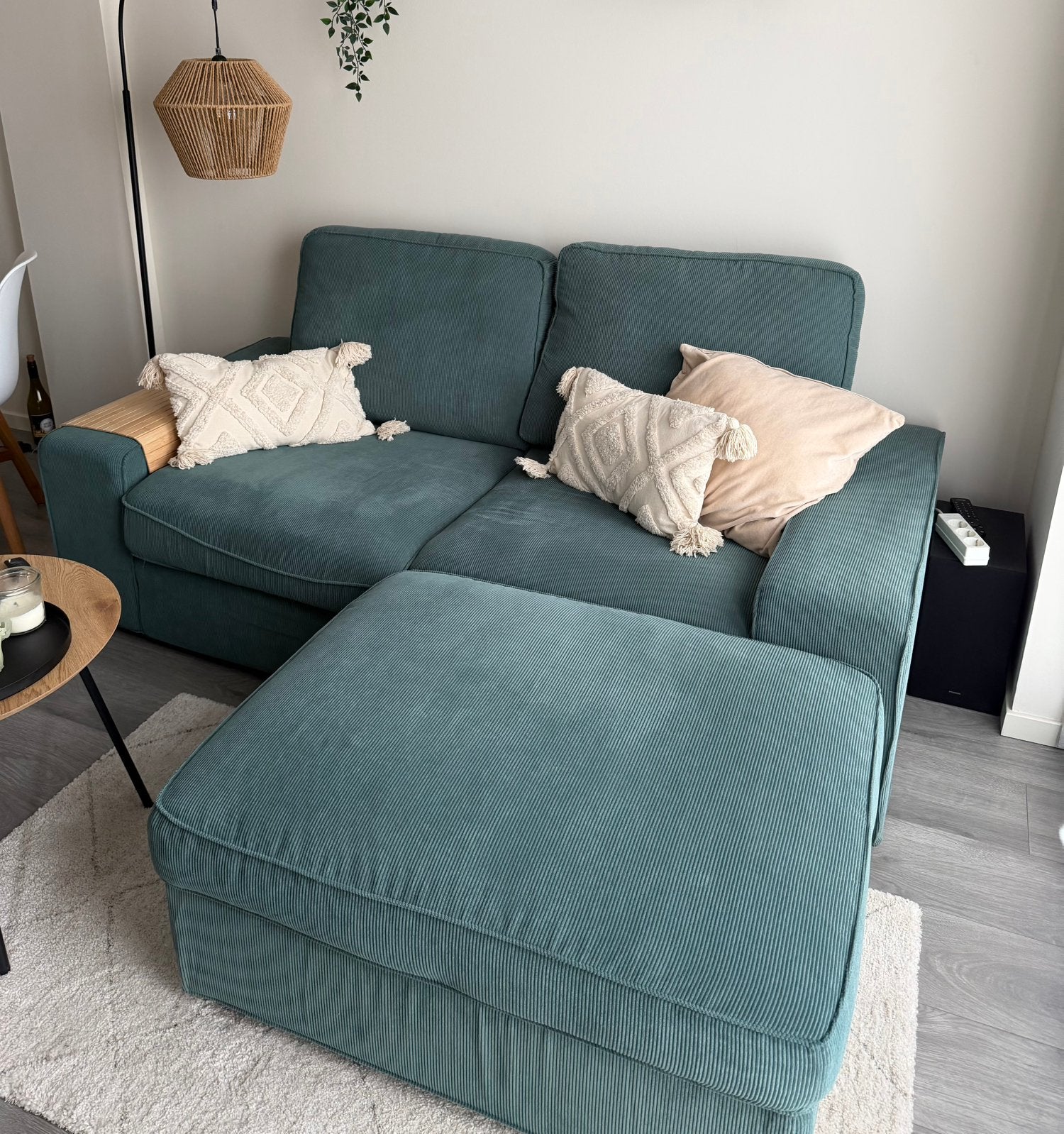 2-zitsbank ikea kivik met opbergpoef, Ophalen, 150 tot 200 cm, Tweepersoons, 75 tot 100 cm