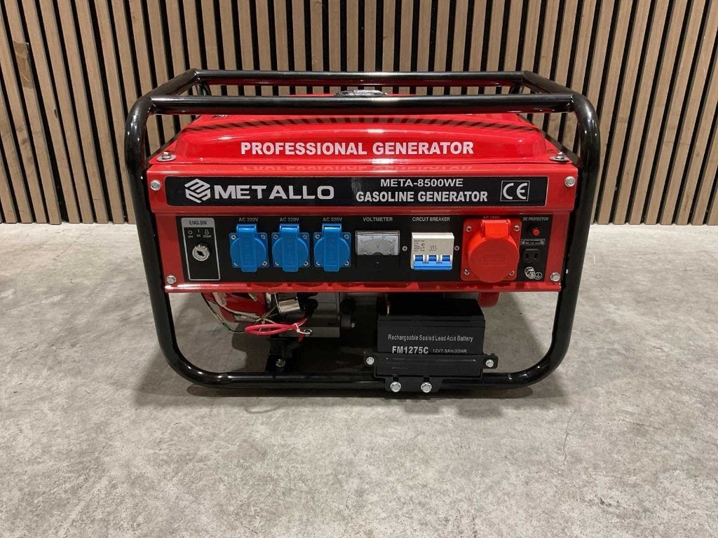 Metallo Meta-8500WE Stroomgenerator Nieuw‼️, Ophalen, Elektrisch startend, Benzine, Nieuw