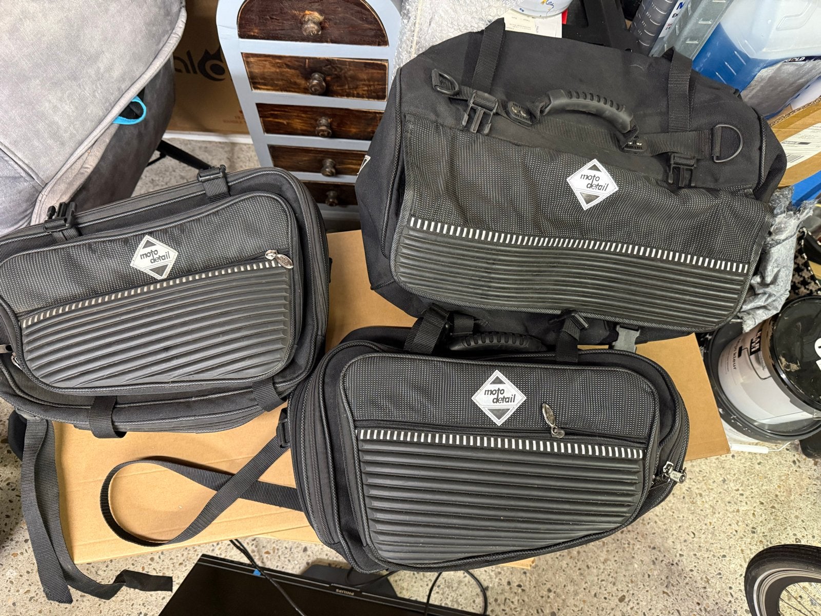Moto Detail Motortassen Set - Zwart, Ophalen of Verzenden, Gebruikt